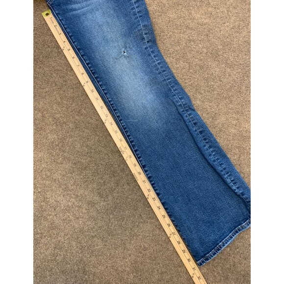 American Eagle Jeans Womens 10 Kick Bootcut Mid Rise Stretch Whiskered Denim - Picture 7 of 10